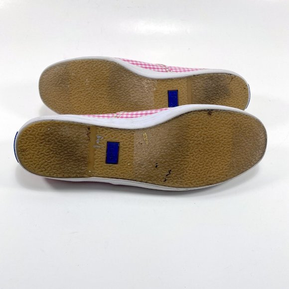 Keds Shoes Keds Pink White Gingham Check Canvas Tennis Shoes Rubber